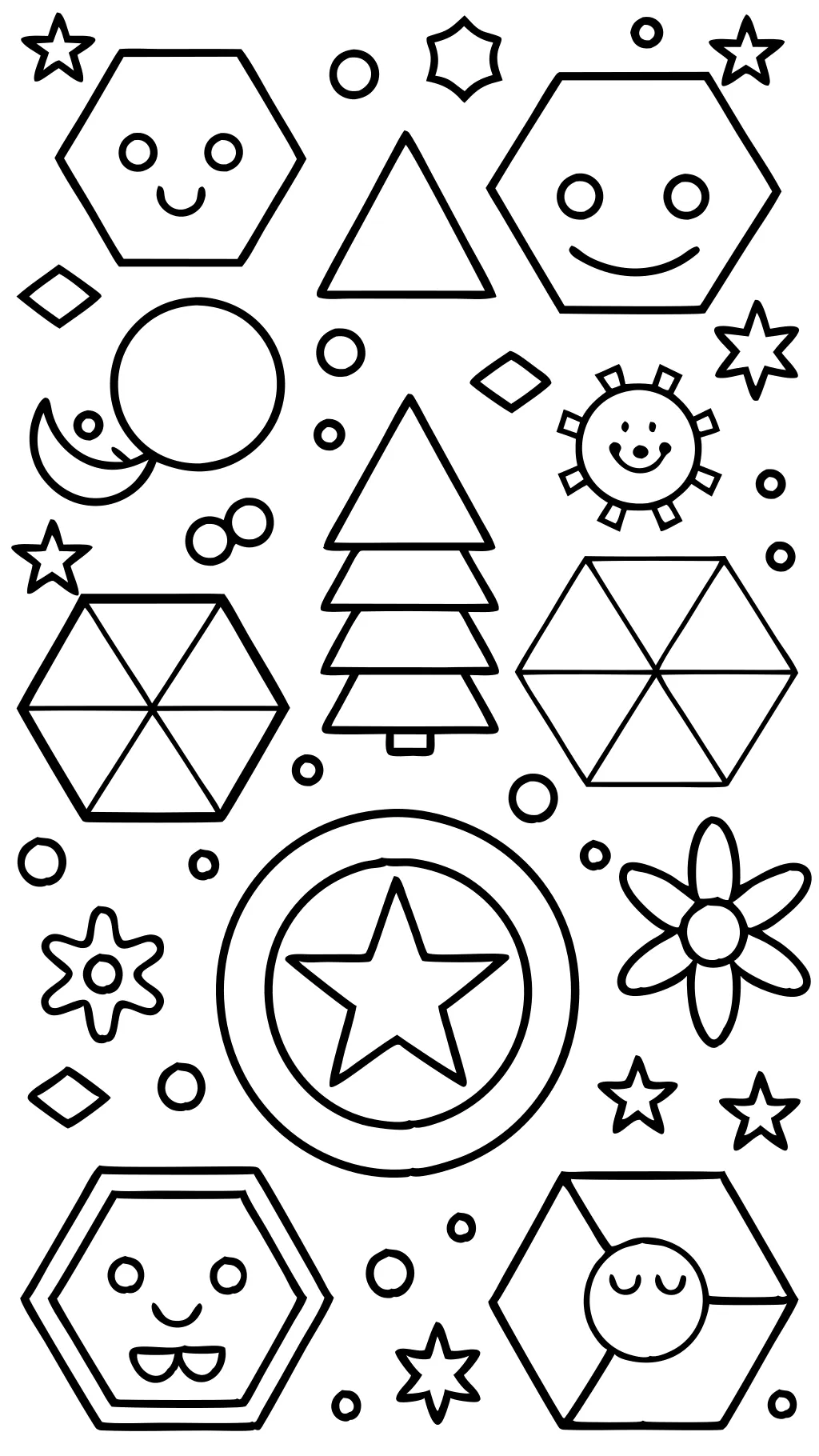 coloring shapes pages